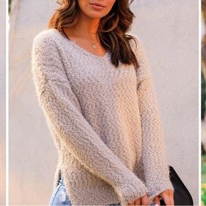 Priceless Taupe knit sweater